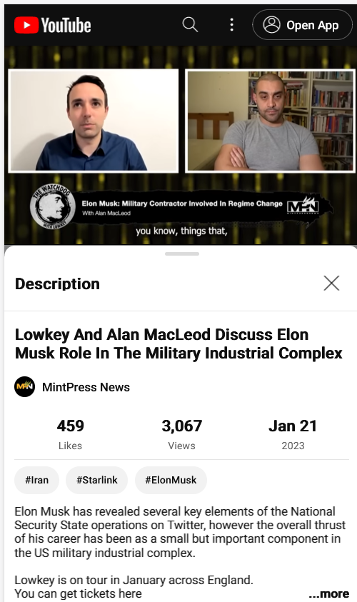 Alan MacLeod on Elon Musk 2023-08-05 d8ht