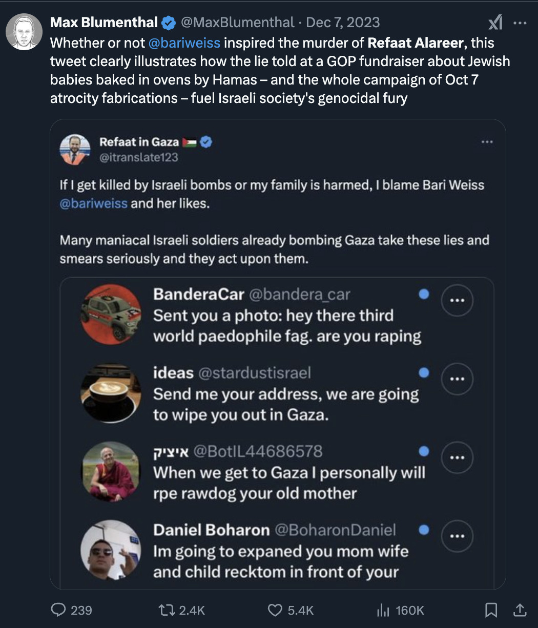 Bari Weiss Refaat Alareer 2025-02-04 76Ygg