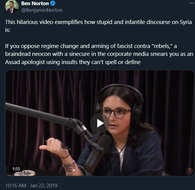 Benjamin Norton on Bari Weiss 2019-01-15 mcJMF