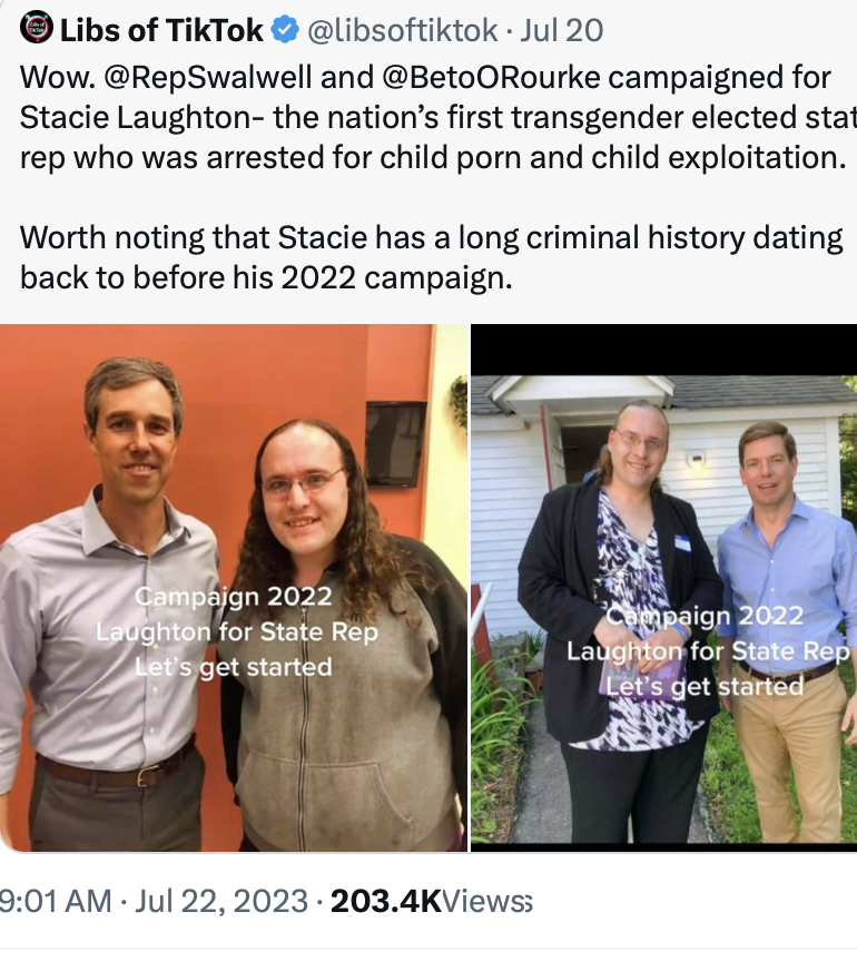 Beto ORourke Eric Swalwell trans 2023-07-22