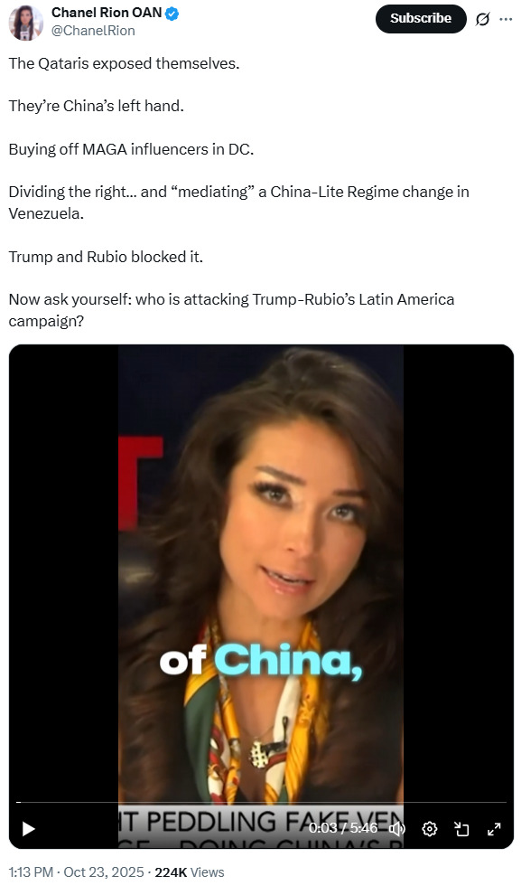 Chanel Rion Qataris China 2025-10-23 2025-11-02