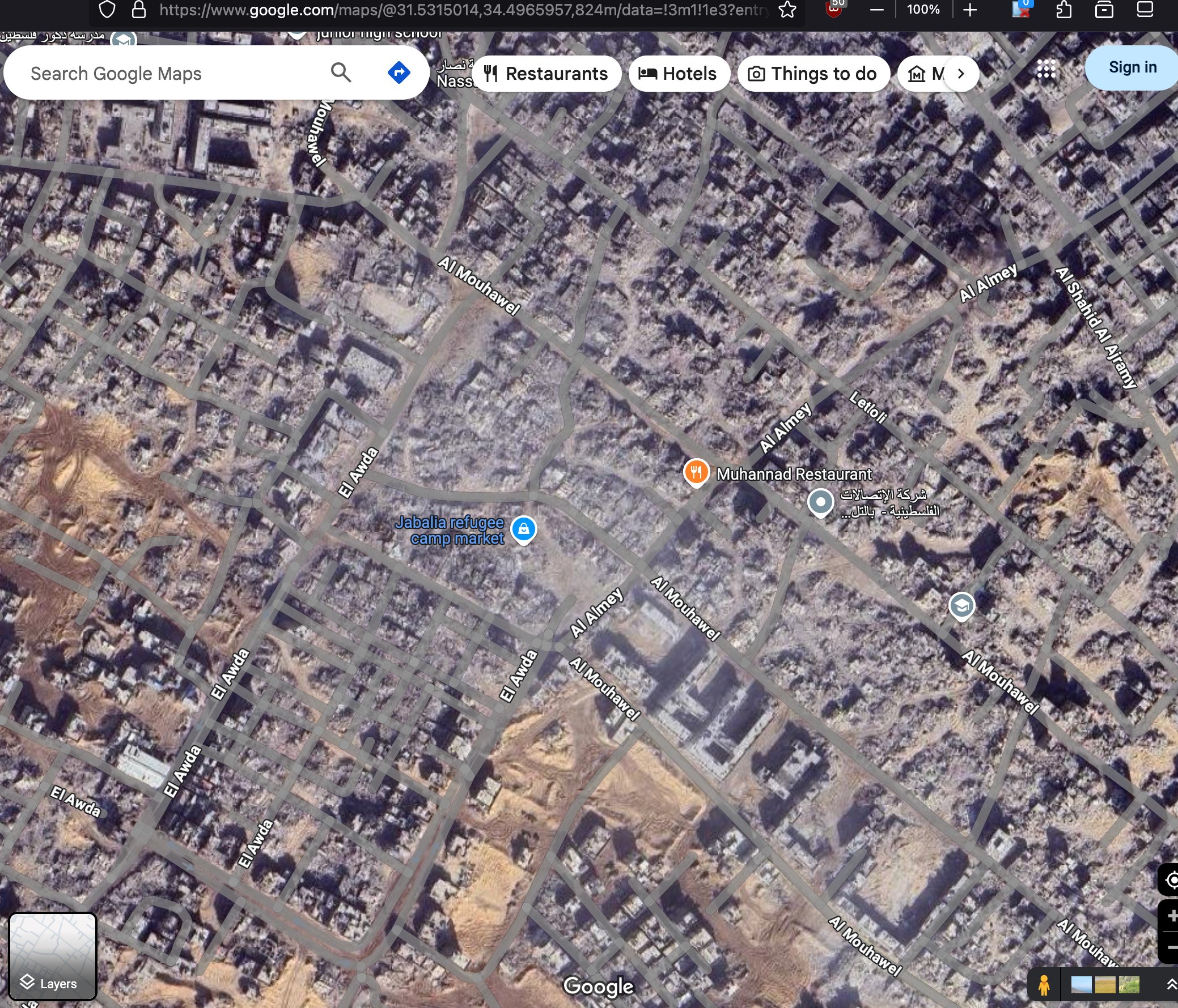 Google Maps on Gaza 2025-06-20 p5QfP