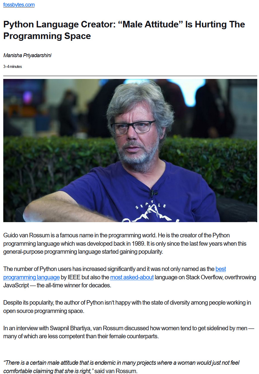 Guido van Rossum sjw  Manisha Priyadarshini 2025-09-24