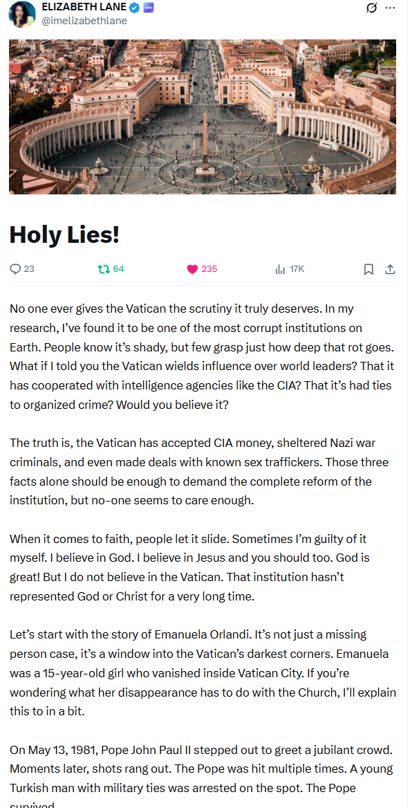 Holy Lies By Elizabeth Lane 2025-10-03 125cb
