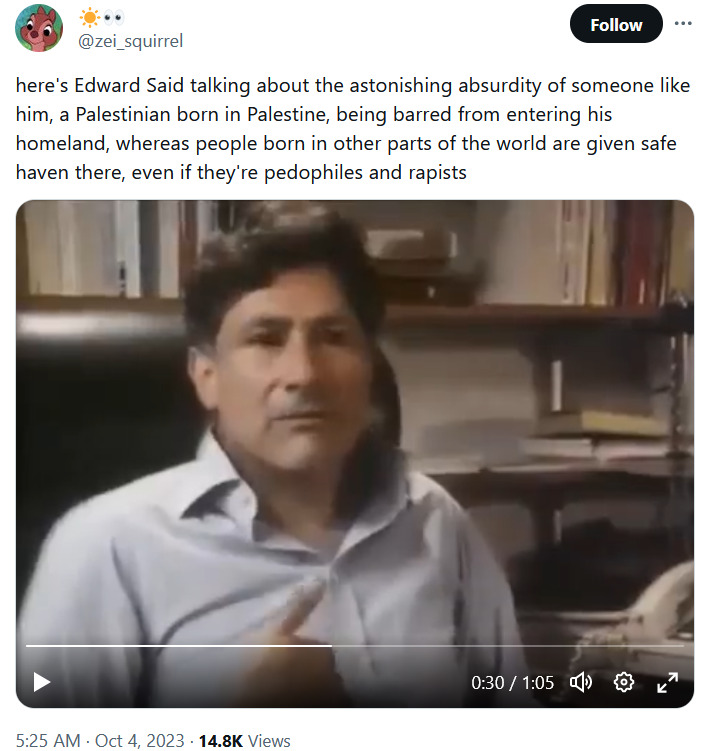 Israel vs Hamas Edward Said 2023-10-08 YNZv