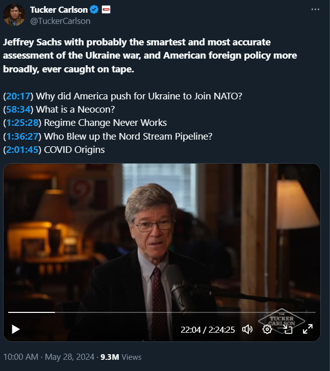Jeffrey Sachs Tucker Carlson 2024-05-28 6fZWs