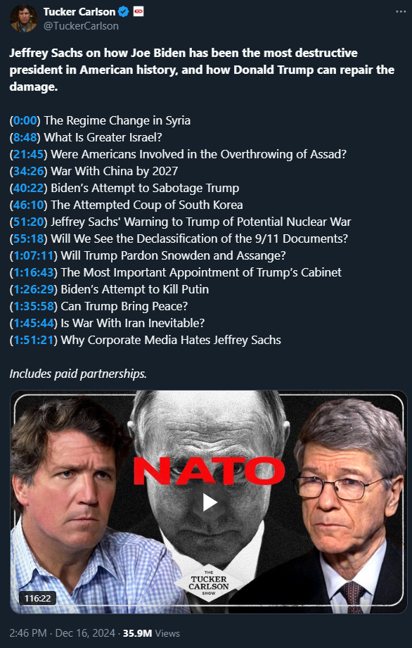 Jeffrey Sachs Tucker Carlson 2024-12-16 165237