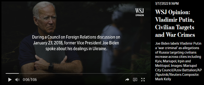 Joe Biden Ukraine 2018 2022-03-20