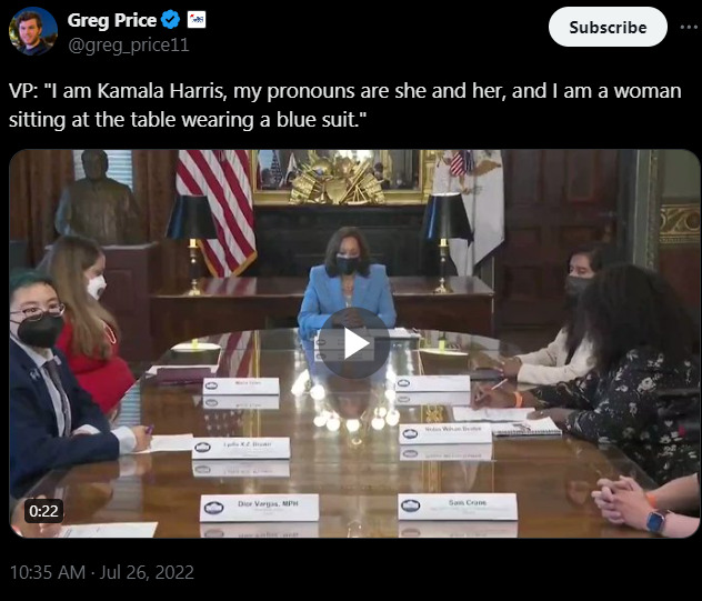 Kamala Harris pronoun 2022 XxDvb