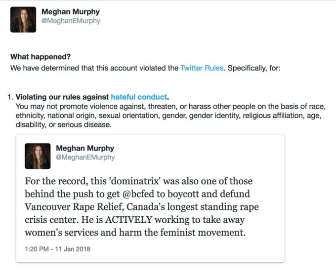 Meghan Murphy twitter ban Y6W5m