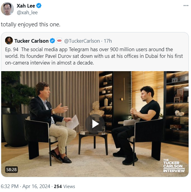 Pavel Durov Tucker Carlson 2024-04-17 p9K