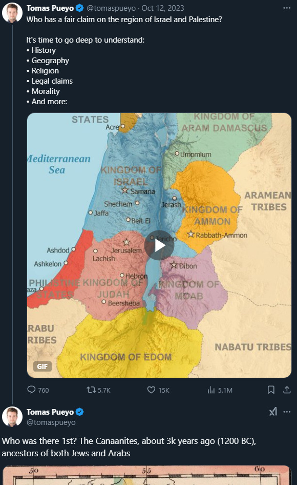 Tomas Pueyo israel 2023 2025-01-12