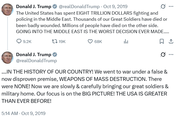 Trump on mid east war 2019 148a2