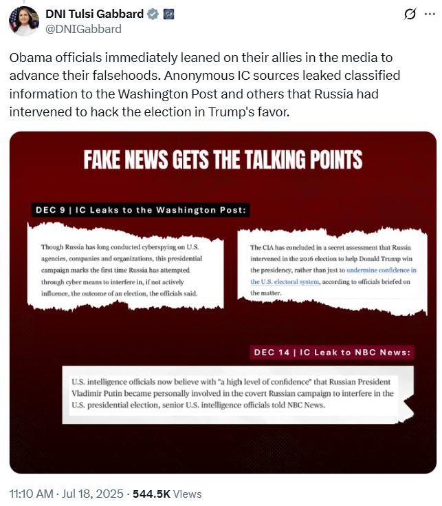 Tulsi Gabbard Obama 2025-07-18 2025-10-15 25c72