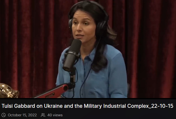 Tulsi Gabbard Ukraine Military Industrial Complex CDDHb