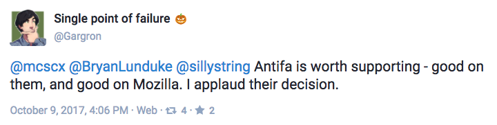 mastodon creator supports antifa 11951