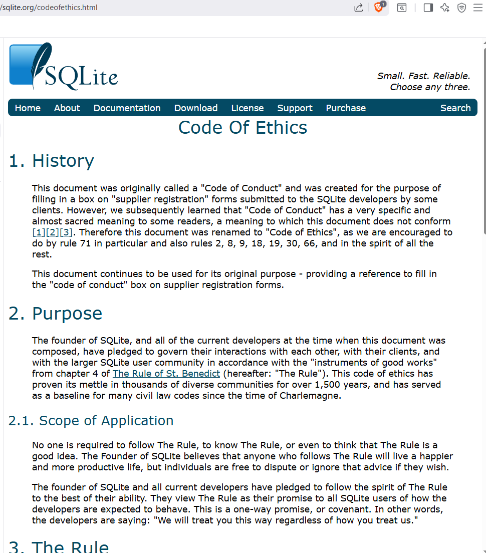 sqlite code of conduct 2025-09-28 342c6