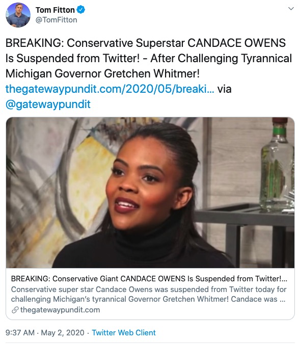 twitter ban Candace Owens 2020-05-02 qxjyz