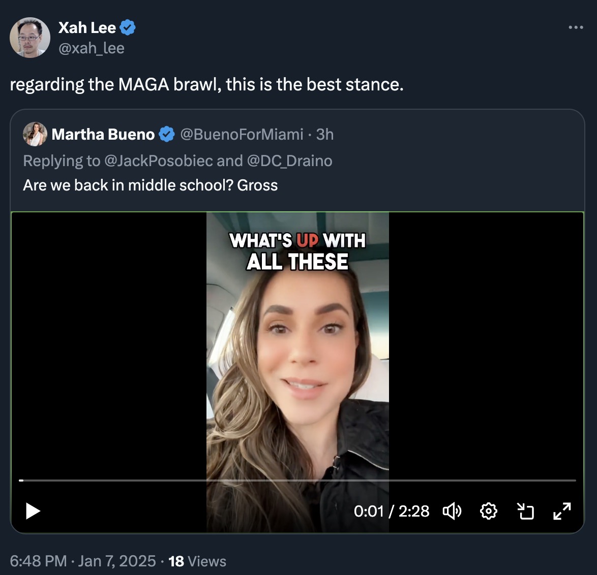 xahlee maga brawl Martha Bueno buenoformiami 2025-01-07