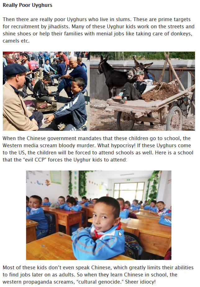 Uyghur China poor