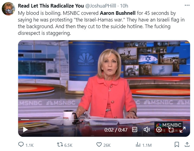 aaron bushnell burn israel msnbc 2024-02-26