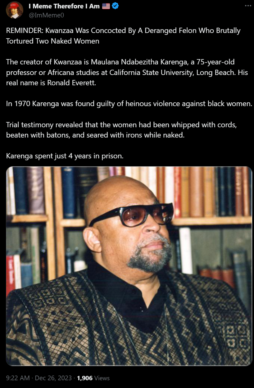 kwanzaa Maulana Karenga 2023-12-26