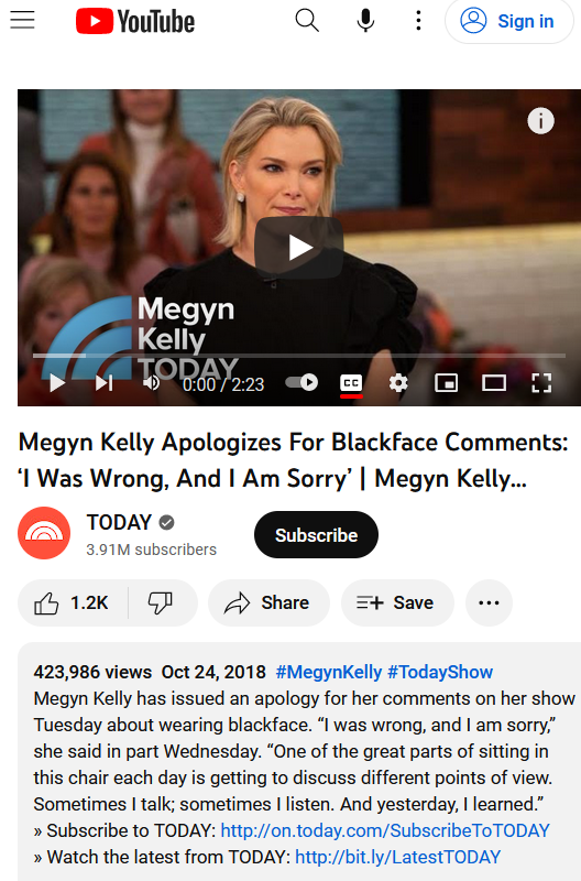 megyn kelly blackface 201810 f9Fg2