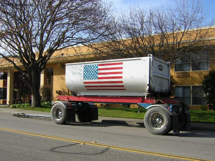 truck with flag painted