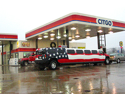 usa flag limo