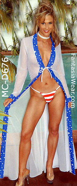 American flag sarong cape