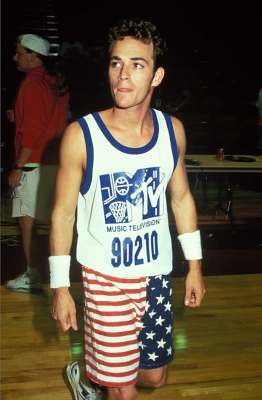 Luke Perry flag shorts