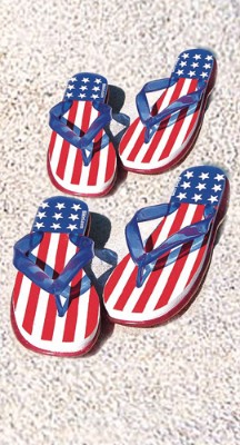 us flag flip flops