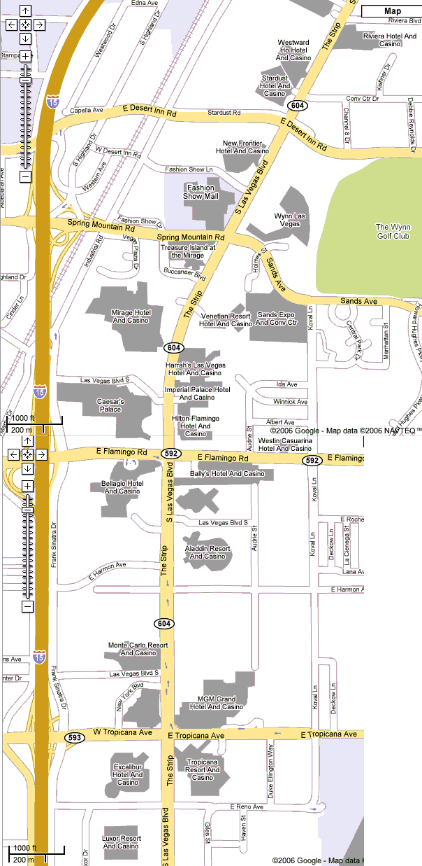 las vegas the strip map16