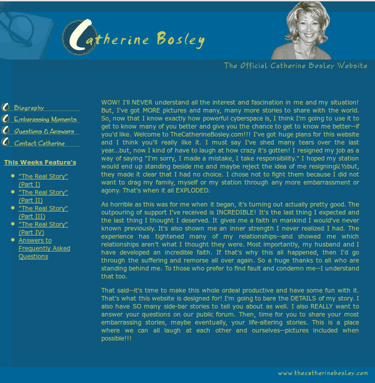 thecatherinebosley.com front page 2006-08-09