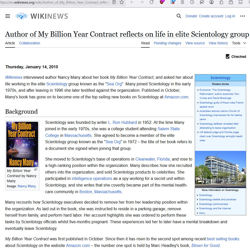 Wikinews scientology 2010-01-14 2025-04-12 2d381