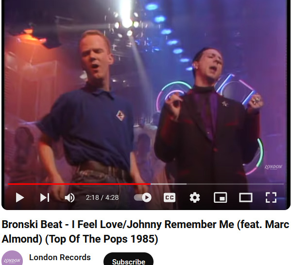 Bronski Beat I Feel Love Johnny Remember Me gP6V2