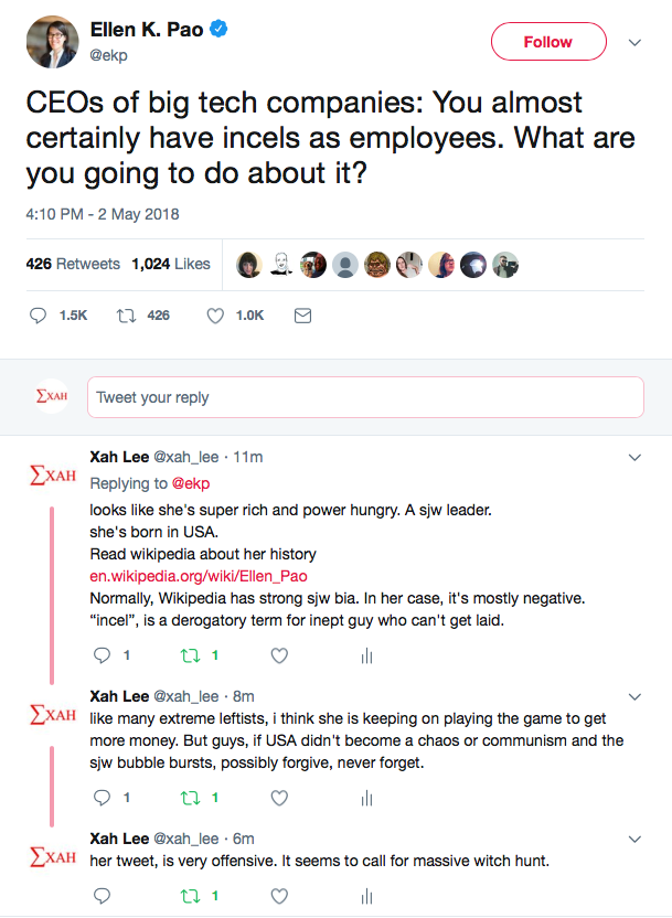 Ellen Pao xah lee twitter 2018 05 03 9dabc