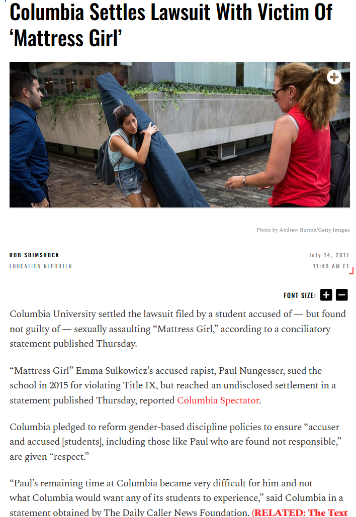 Mattress Girl lawsuit qZqqd
