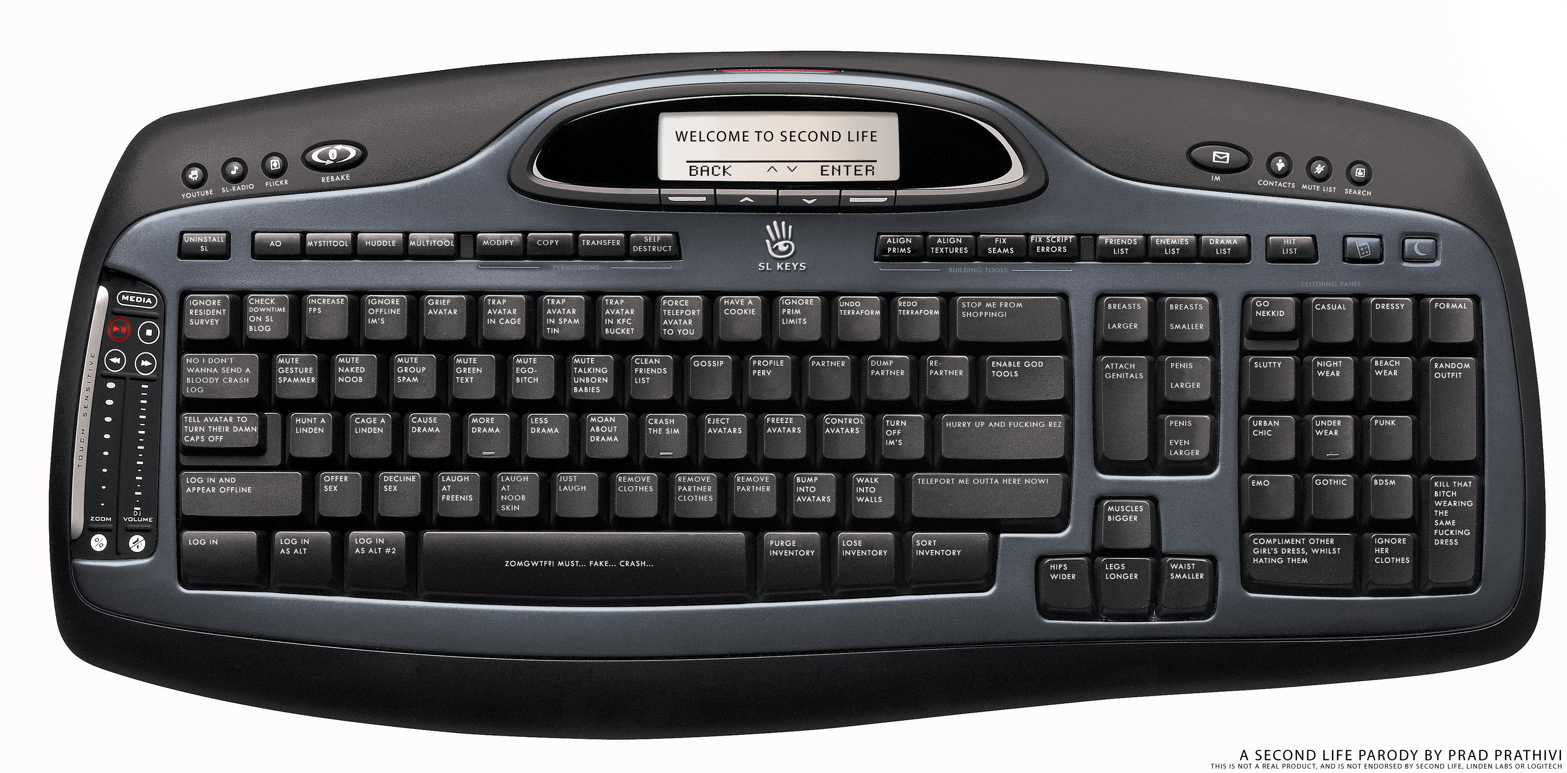 Second Life keyboard