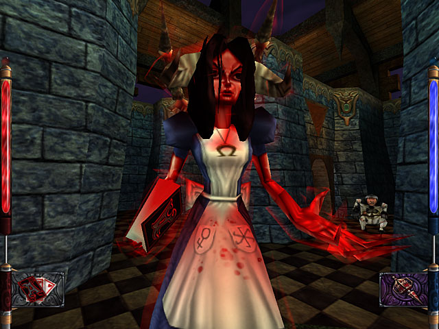 Alice after driking the Rage Potion