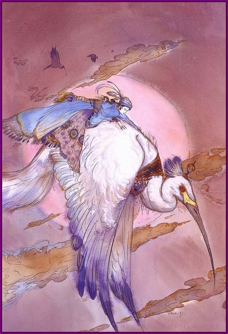 arabian nights riding bird Yoshitaka Amano 00454