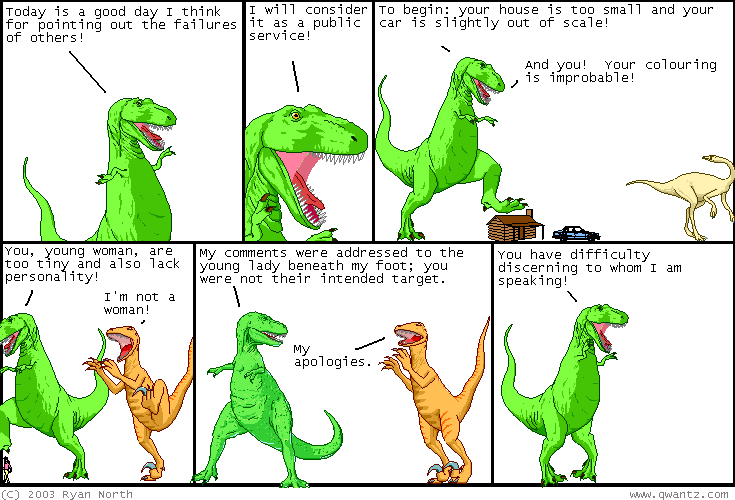dinosaur comic failure of others