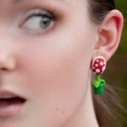 mario brothers piranha plant earring 1