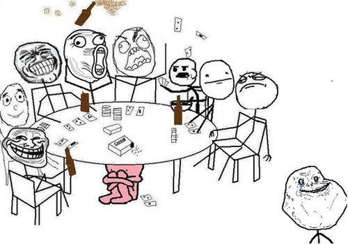 rage comics characters poker game