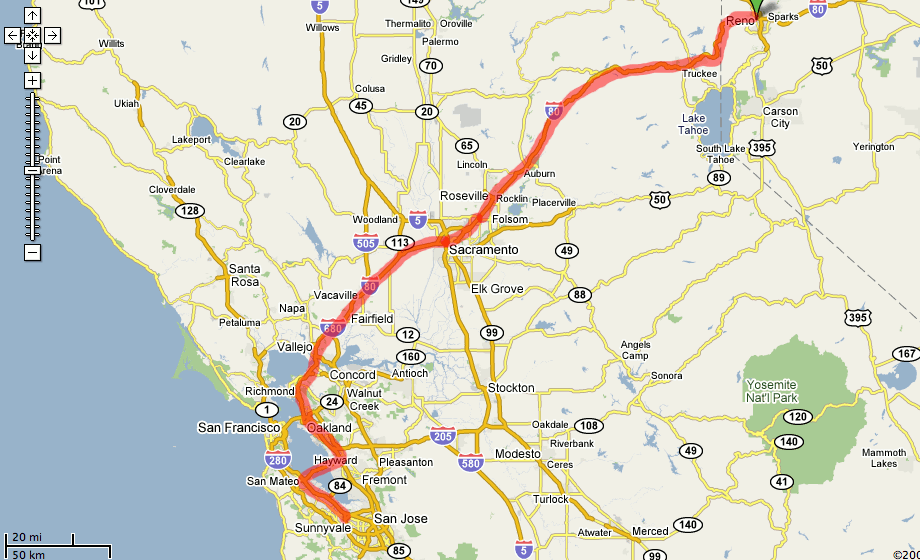 san jose to reno