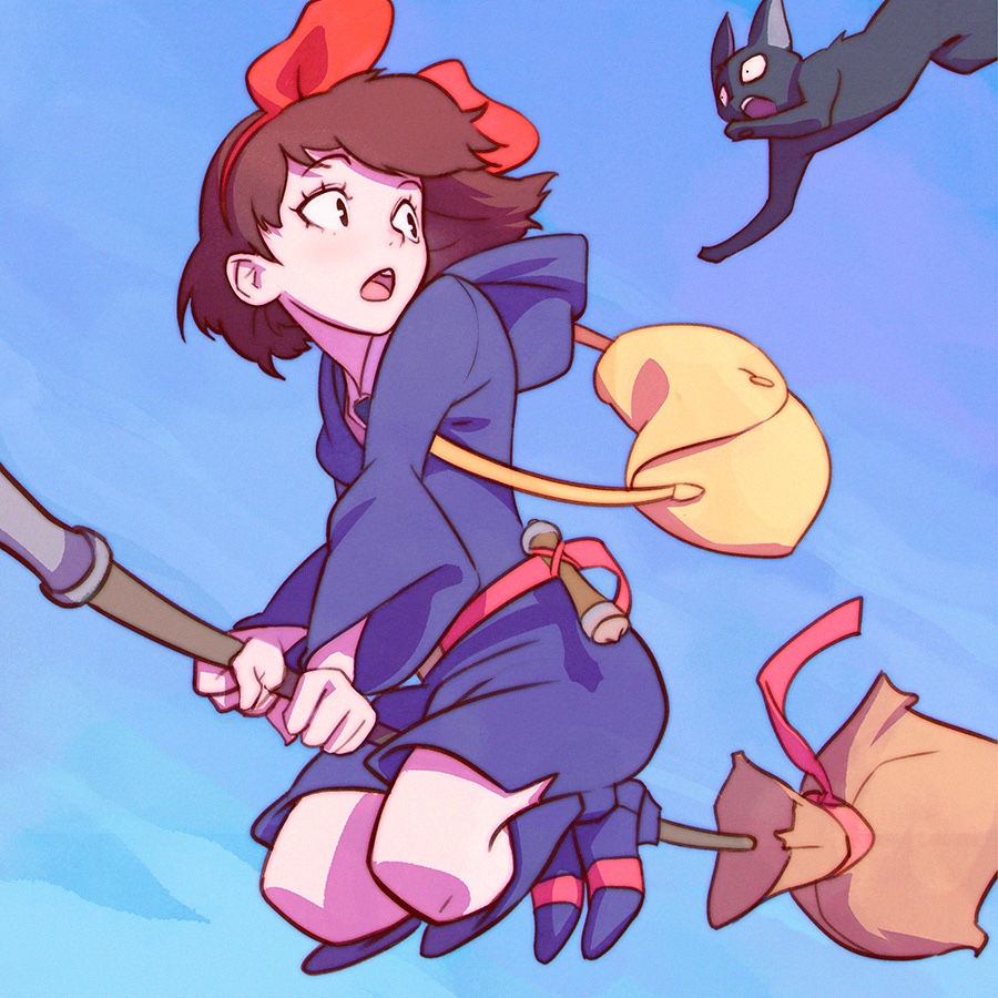 kiki in little witch academia by kr0npr1nz